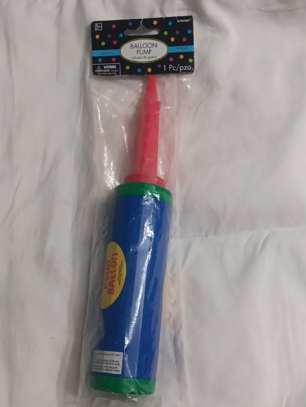 Amscan Balloon Pump - Black Packaging with Multicolor Dots